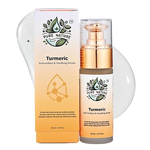Turmeric Face Serum for Radiant Skin – Brightens, Hydrates with Centella Asiatica, Peptides, Collagen & Ceramide