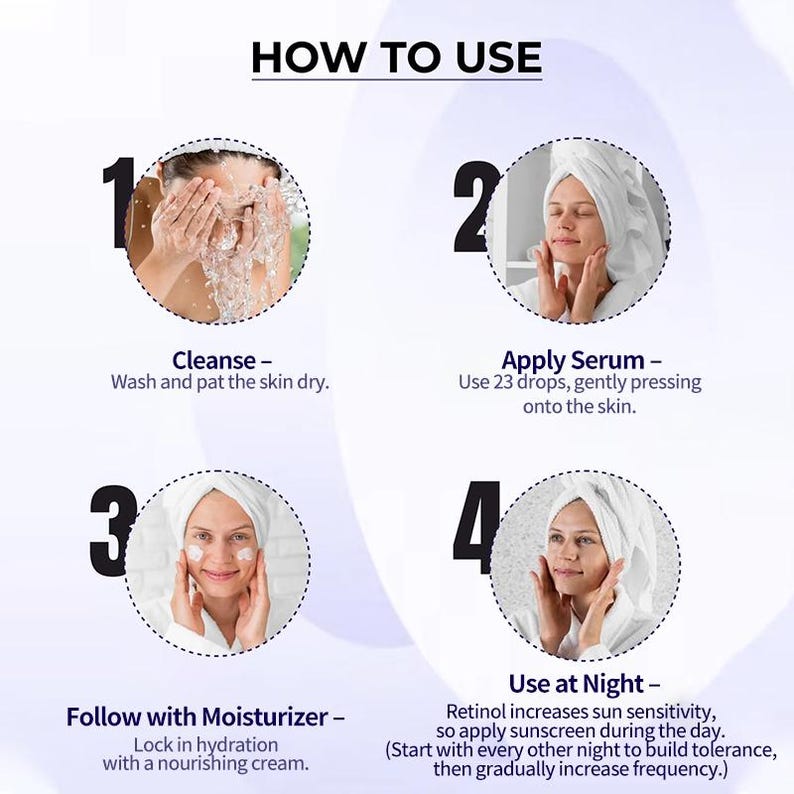 Retinol Face Serum with Vitamin A – Age-Defying Hydrating Serum for Smooth Skin image 6