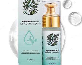 Organic Hyaluronic Acid Face Serum – Deep Hydrating & Plumping Vegan Skincare