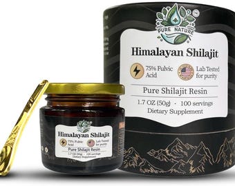 Himalayan Shilajit Resin 50g – Gold Grade, Lab Tested with Fulvic Acid