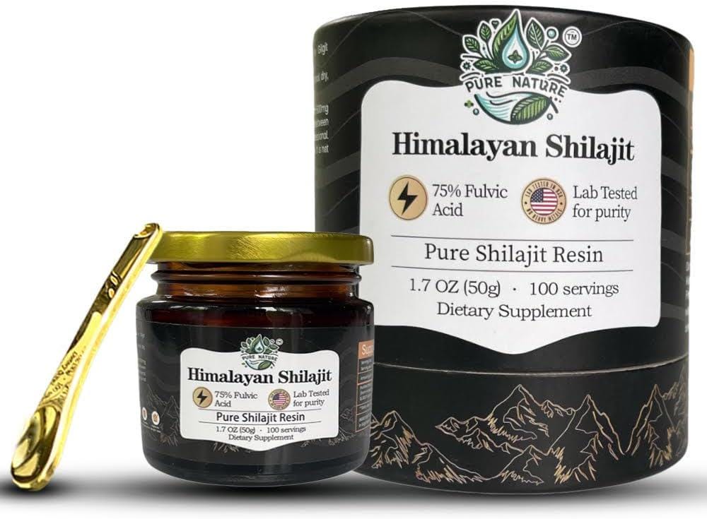 Himalayan Shilajit Resin 50g - Gold Grade, Lab Tested with Fulvic Acid