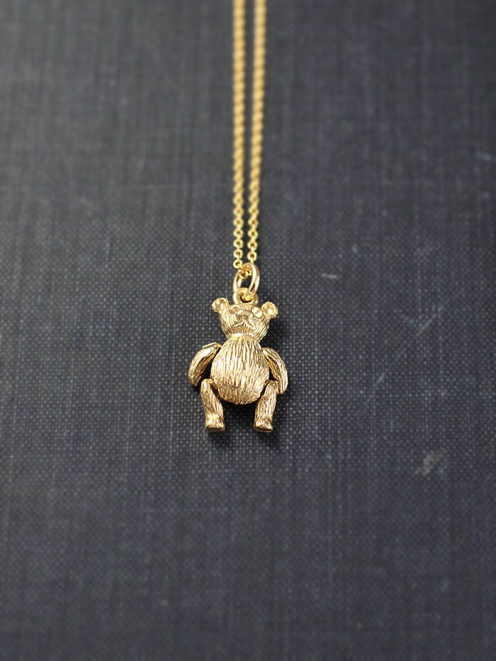 Mama necklace mama bear necklace tiny gold bear charm Christmas gift for mom