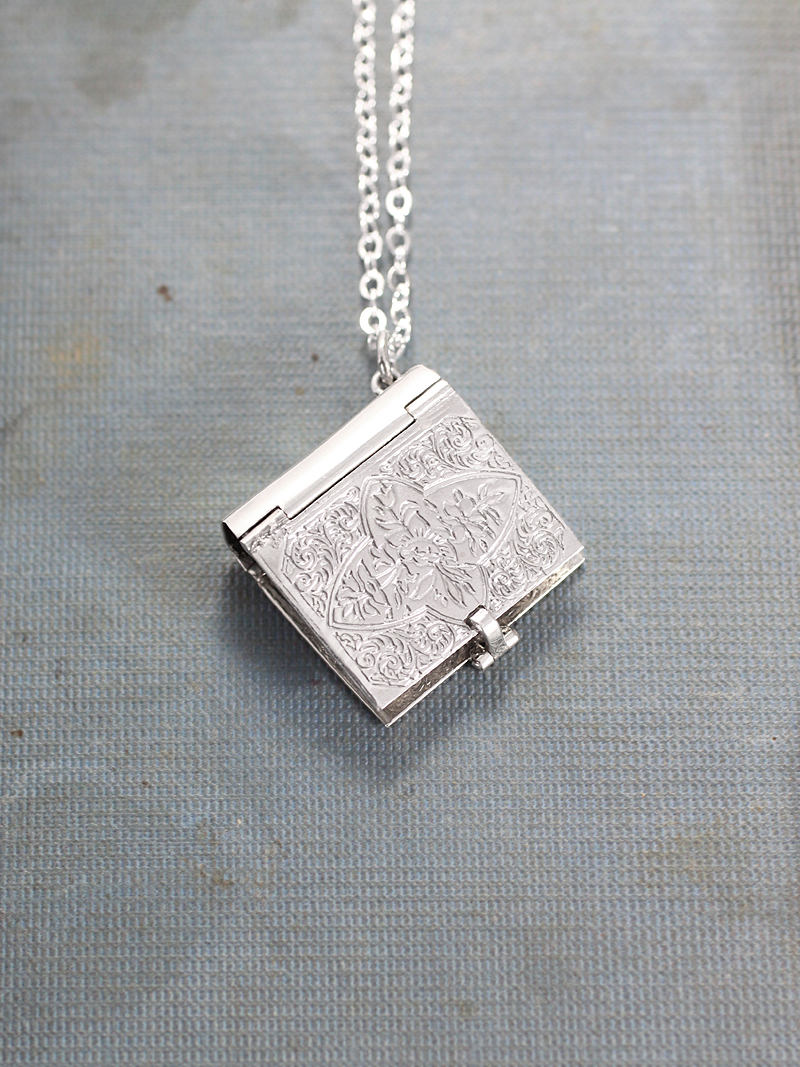 Silver Book Locket Silver Book Locket
