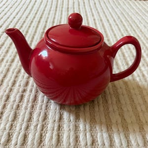 Red Stoneware teapot