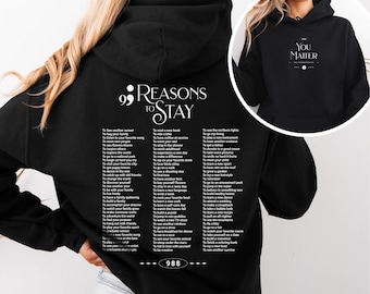 Sudadera con capucha para la prevención del suicidio - Regalo de apoyo a la salud mental - Sudadera con capucha para la ansiedad