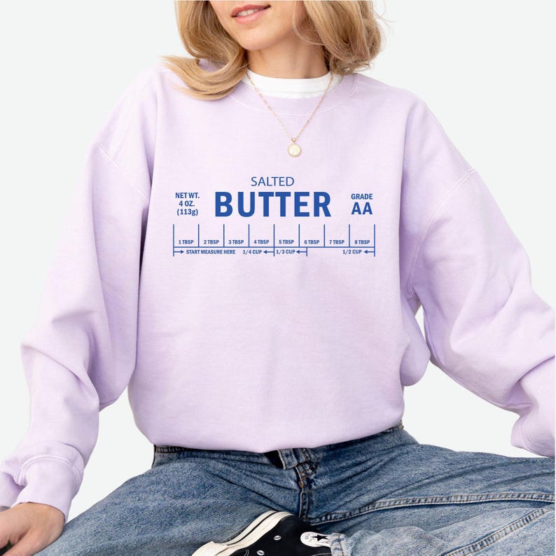Personalized Salted Butter Comfort Colors Sweatshirt, Funny Chef Gifts ...