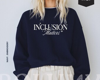 Inklusion Matters Besticktes Bewusstseins-Sweatshirt: See the Able, Minds aller Art