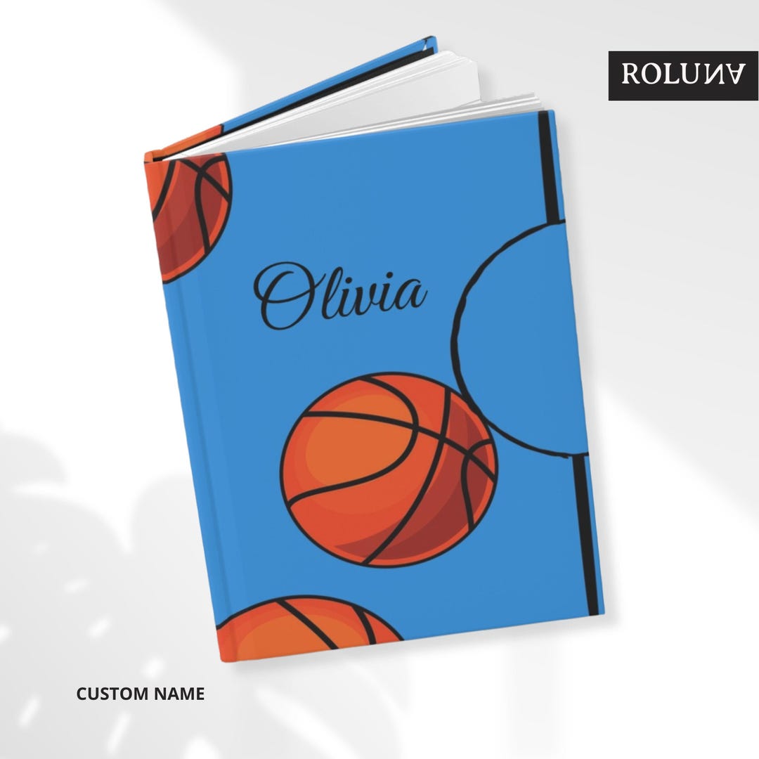 Personalized Basketball Journal, Custom Name Hardcover Notebook - Etsy