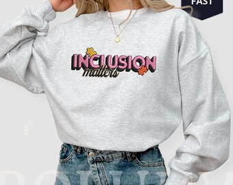 Inklusion Matters Besticktes Autism Awareness Sweatshirt: Siehe die Able Not The Label