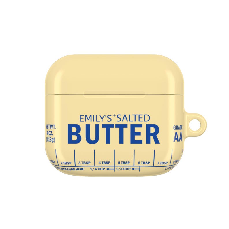 Salted Butter AirPod Case - Personalized Butter Stick AirPods Pro Case - Funny Butter Trend Practical Gifts image 4