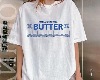Shirt met gezouten boter Comfort Colors: foodiecadeau, Baker-T-shirt, grappig cadeau voor vrienden
