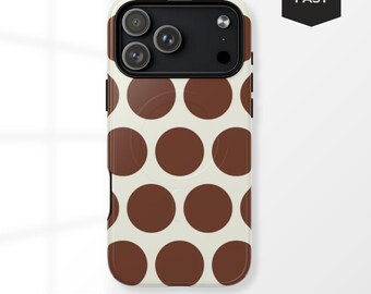 Polka Dot MagSafe iPhone Case – Custom Initials, Y2K Style