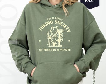 Außer Atem Wanderverein Hoodie: Lustiges Camping Sweatshirt