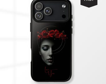 Midnight Rose iPhone Hülle - Gothic Floral, MagSafe Kompatibel