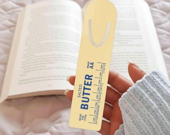 Salted Butter Aluminum Bookmark: Minimalist Gift for Book Lovers