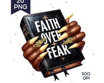 Black Girl Bible Clipart, Christian PNG Bundle, Fashionable Faith Graphics, Tumbler Sublimation, Digital Planner
