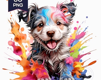 80 High Quality Dog and Puppy Clipart: 300 DPI PNGs (Digital Download) - Perfect for Cards & Paper Crafting, Clipart Bundle, Cricut