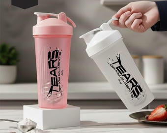 Botella mezcladora de proteínas "Lágrimas de mis clientes" / Regalo divertido para el gimnasio