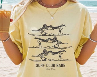 Vintage Surf Club Comfort Colors Tee: Oversized Beach Cover-Up