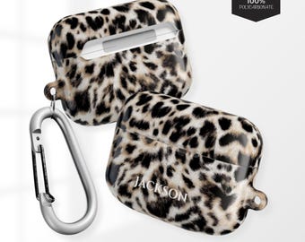 Personalized Leopard AirPods Pro Case: Monogram Polycarbonate Cover