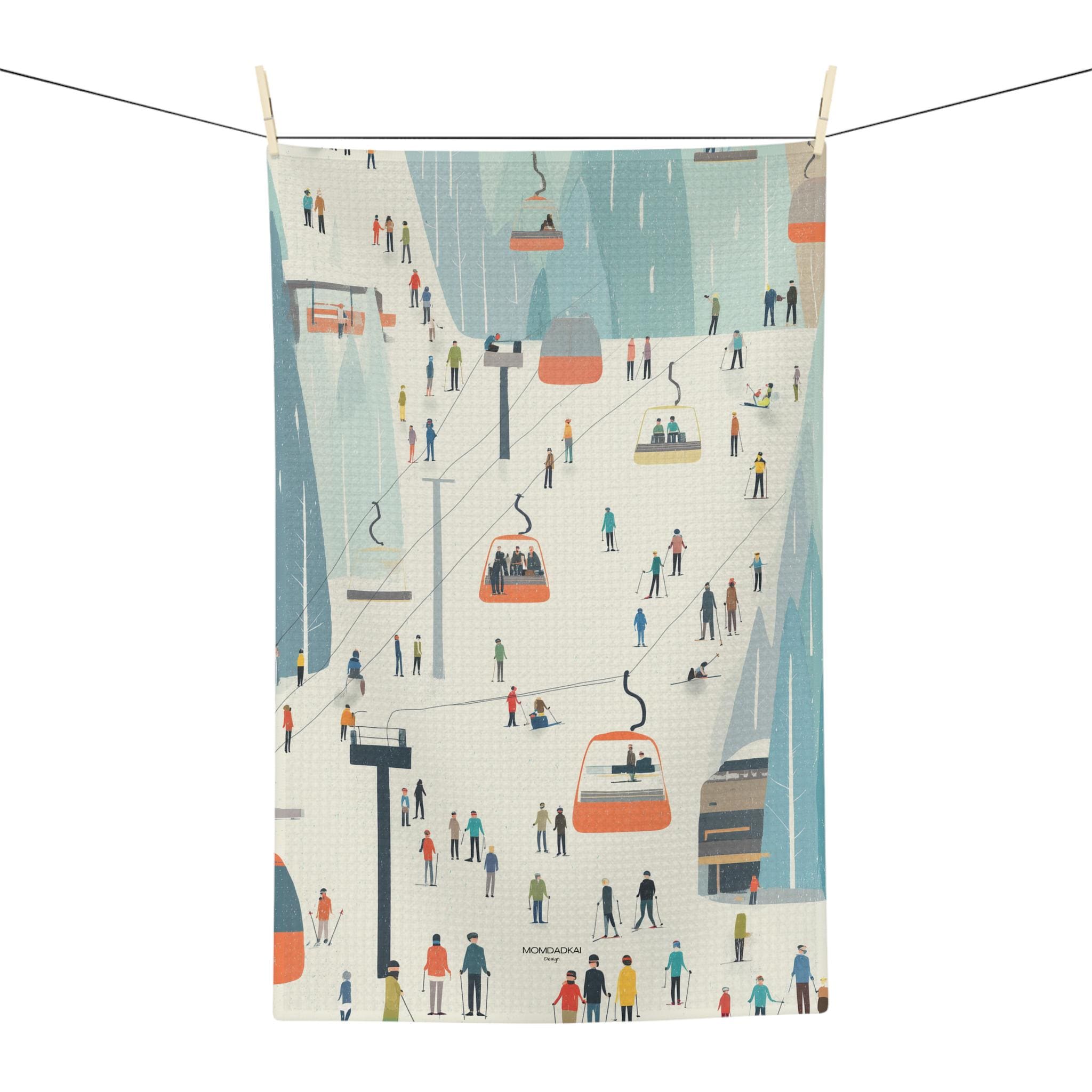 Ski Resort Microfiber Tea Towel