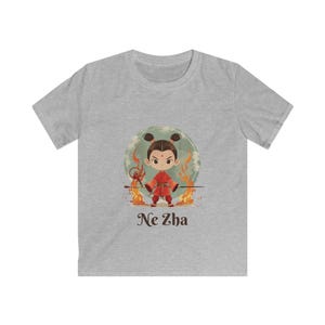 Customizable NE ZHA Character Kids Tee - Chinese Culture, Child&#39;s T-Shirt, Children&#39;s Clothing, Mythology Shirt, Asian Inspired Top