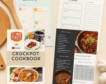 Fall Crockpot Recipes: Cozy Slow Cooker Meals & Printable Cookbook (Instant PDF Download)
