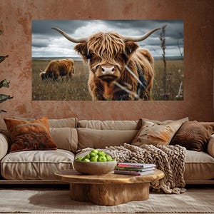 Highland Cow Print: Rustic Farmhouse Wall Art (Digital Download)
