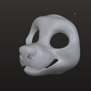 3D model fursuit head base
