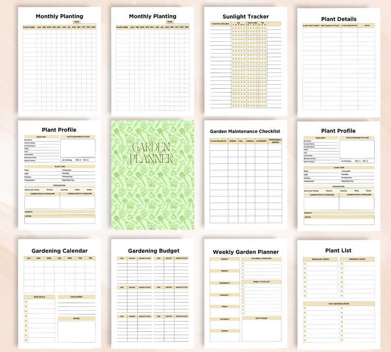 Garden Planner Printable Garden Planner Plant Planner Garden Journal ...