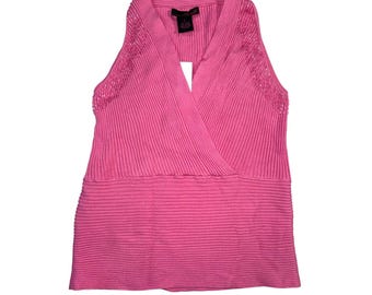 Vintage Y2K Willi Smith-tanktop met zijdemix met kralen en kralen Fairy Feminie Preppy NWT