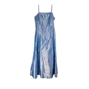 Vintage Y2K Light Blue Iridescent Prom Dress Size 14/16