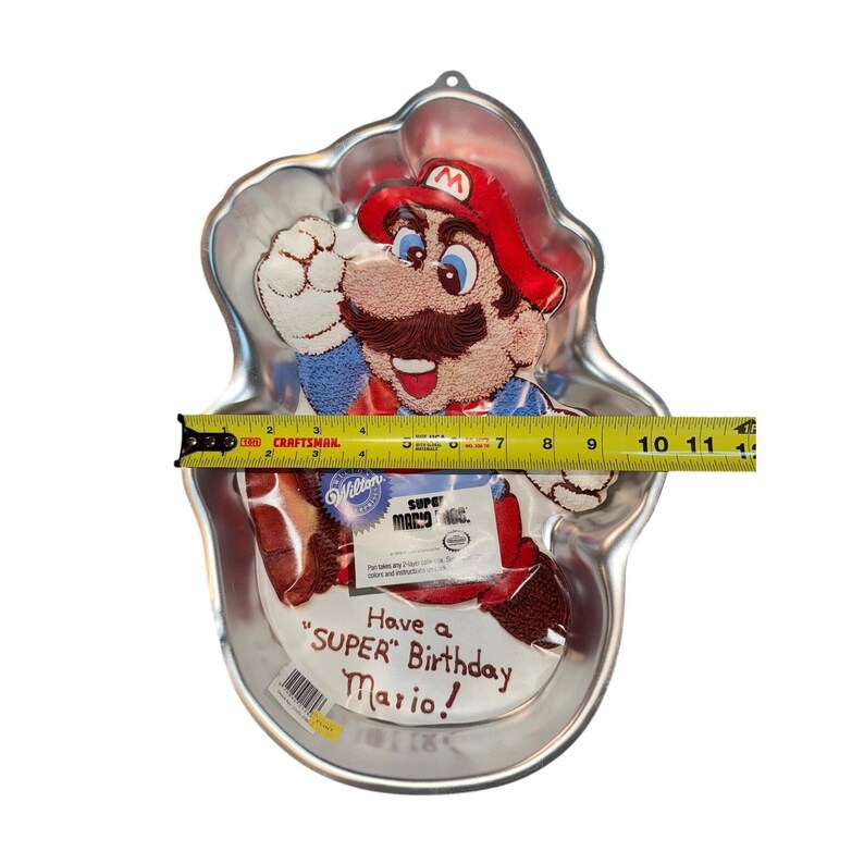 Vintage 1989 Wilton Super Mario Brothers NES Nintendo Cake Pan NEW NOS image 3