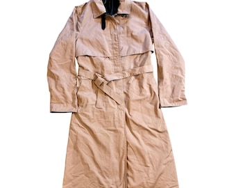 Women's Vintage 80's London Fog Trench Coat 12 Regular Medium