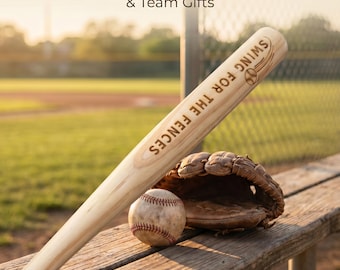 Personalized Mini Baseball Bat Keepsake – Engraved Wood Gift for Baseball League
