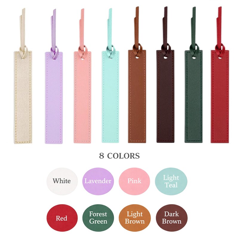 Personalized Leather Bookmark – Laser Engraved Birth Month Flower image 4