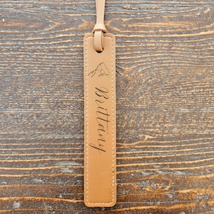 Custom Leather Bookmark with Custom design & Name – Personalized Laser Engraved Mothers Day Gift for Readers, Book Lovers Teachers Birthday image 8