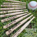 18 Inch or 8 Inch Mini Baseball Bat Custom Keepsake – Personalized Wood Bat Gifts for Fathers Day, Weddings, Softball & Baseball Teams
