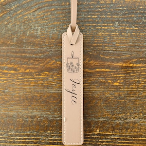 Custom Leather Bookmark with Custom design & Name – Personalized Laser Engraved Mothers Day Gift for Readers, Book Lovers Teachers Birthday image 9