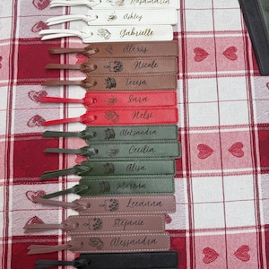 Personalized Leather Bookmark – Laser Engraved Birth Month Flower image 14