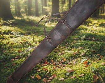 Leather shotgun case, leather rifle case, shotgun bag, shotgun slip, leather pouch, shotgun gifts, custom gun case, hunting gift
