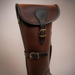 Leather shotgun case, custom leather case, leather rifle case, carrying case, leather scabbard, Shotgun gifts, custom hunting gift