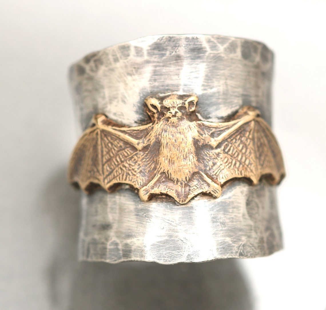 Sterling Silver Bat Ring Men Gothic Bat Ring Bat Rings for Etsy