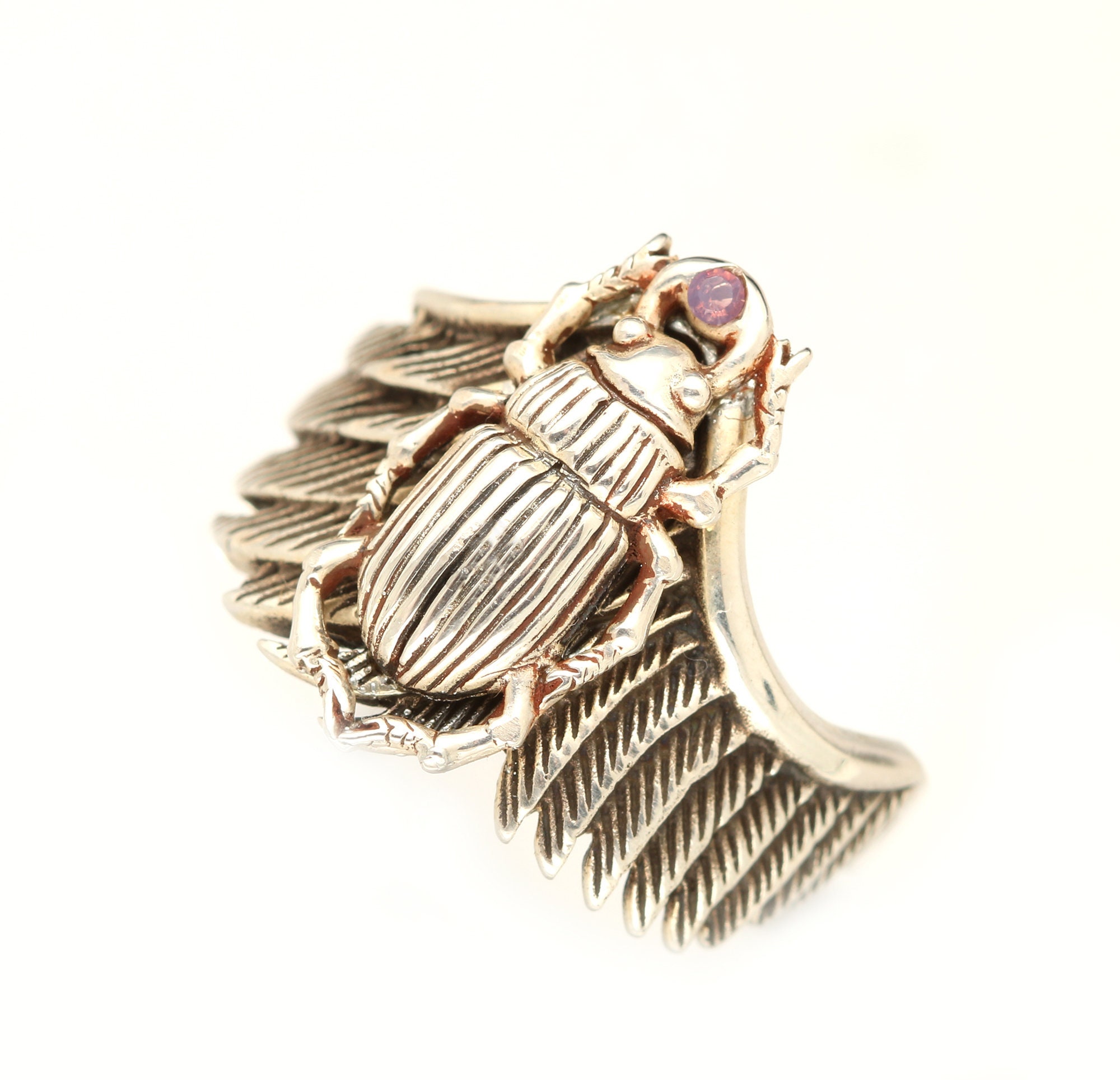 Sterling Silver Beetle Ring, Scarab Beetle, Bug Jewelry, Beetle Rings ...