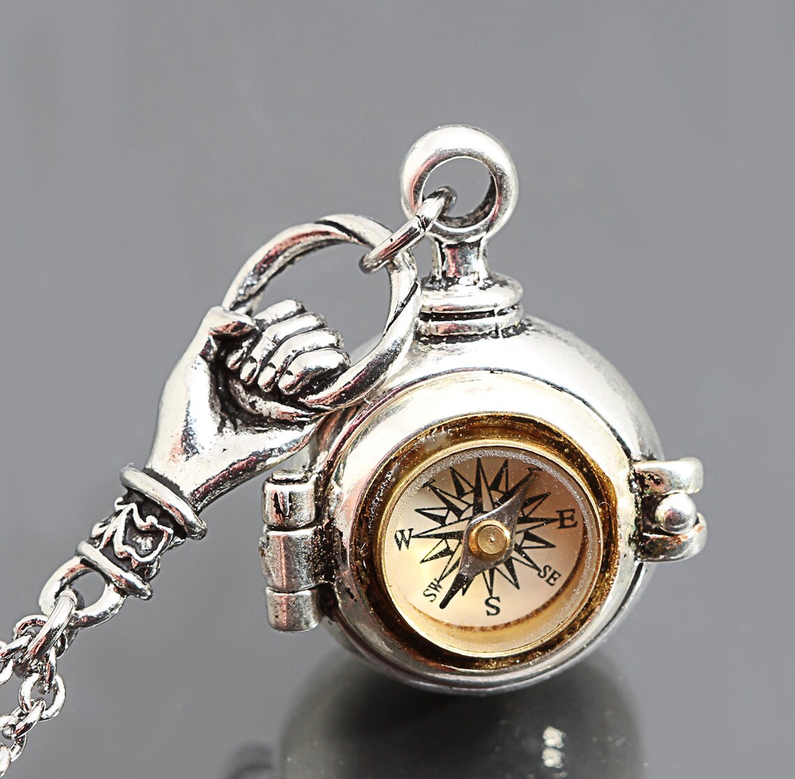 Silver Locket Necklace Mens Locket Necklace Gifts For Men Etsy