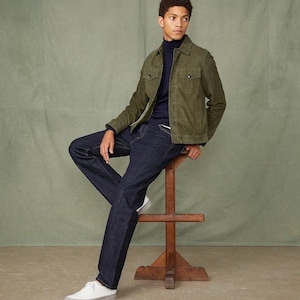 Handmade Green Stylish Suede Leather Trucker Jacket for Men Premium and Durable Quality * Trucker Suede Jacket, 100% Genuine Leather Jacket