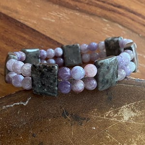 Unisex Handmade Yooperlite & Siberite Quartz | Bead Jewelry , Yooperlite Gemstone, Healing Crystal, Bolorerdene Gift for Her, Gift for Him