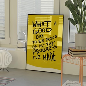 Digital Typography Poster, Yellow Wall Art, Vintage Print, Wall Decor, Cool Art, Dopamine Decor, Eclectic Wall Art, Maximalist Poster