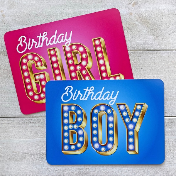 Birthday Boy / Birthday Girl - Plastic Photo Booth sign