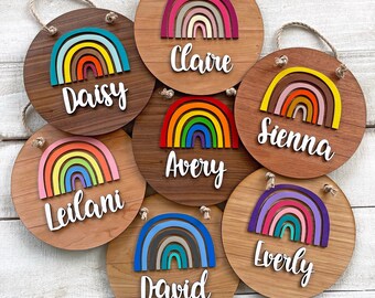 Personalized Rainbow Name Sign - Rainbow Baby Nursery or Kids Room Decor